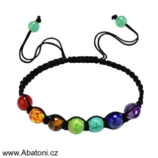 Gaira® Náramek Čakry 31623 - čakrový náramek s polodrahokamy typu Shamballa unisex
